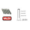 Blister 1000 agrafes Valex - Largeur  1/4 '' -  5,7 mm - 18Ga - pour agrafeuse
