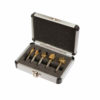 Coffret 5 Fraises Chamfrein Titane - Bois Alu PVC- Valisette Alu -  PRFEFRS5/VB