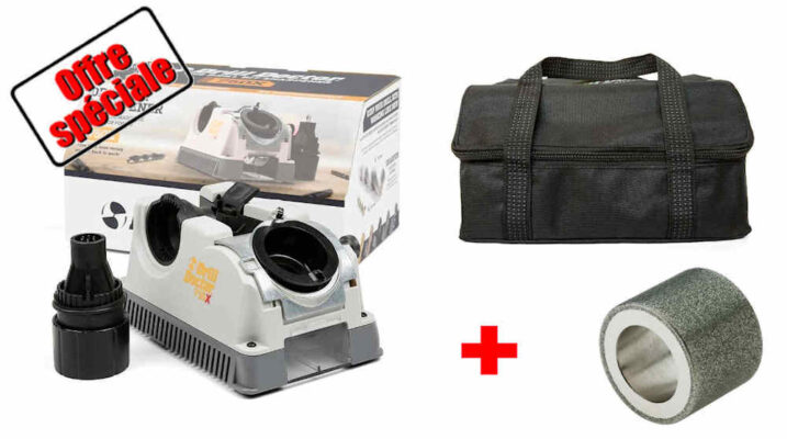 Affûteur De Forets Pour Meuleuse D’angle 125 Mm – Compatible Forets 2 à 13 Mm, Avec Gants Et Vis – Affûtage Facile Et Précis