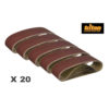 Triton Lot de 20 bandes abrasives - 76 x 533 mm - Pour ponceuse - Grain assortis
