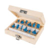 Coffret Fraises à défoncer TCT 1/4" 12 pcs