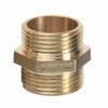 Raccord double Mamelon de pompe laiton 1" (26x34) égal