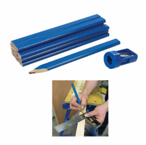 Silverline 250227 Ensemble de crayons de menuisier et taille-crayon 13 pcs