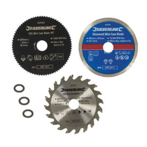 SILVERLINE - Mini-lames de scie - 3 pcs ø 85 mm - Alésage 15 mm