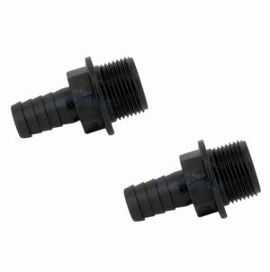 LOT DE 2 - Raccord cannelé mâle 1
