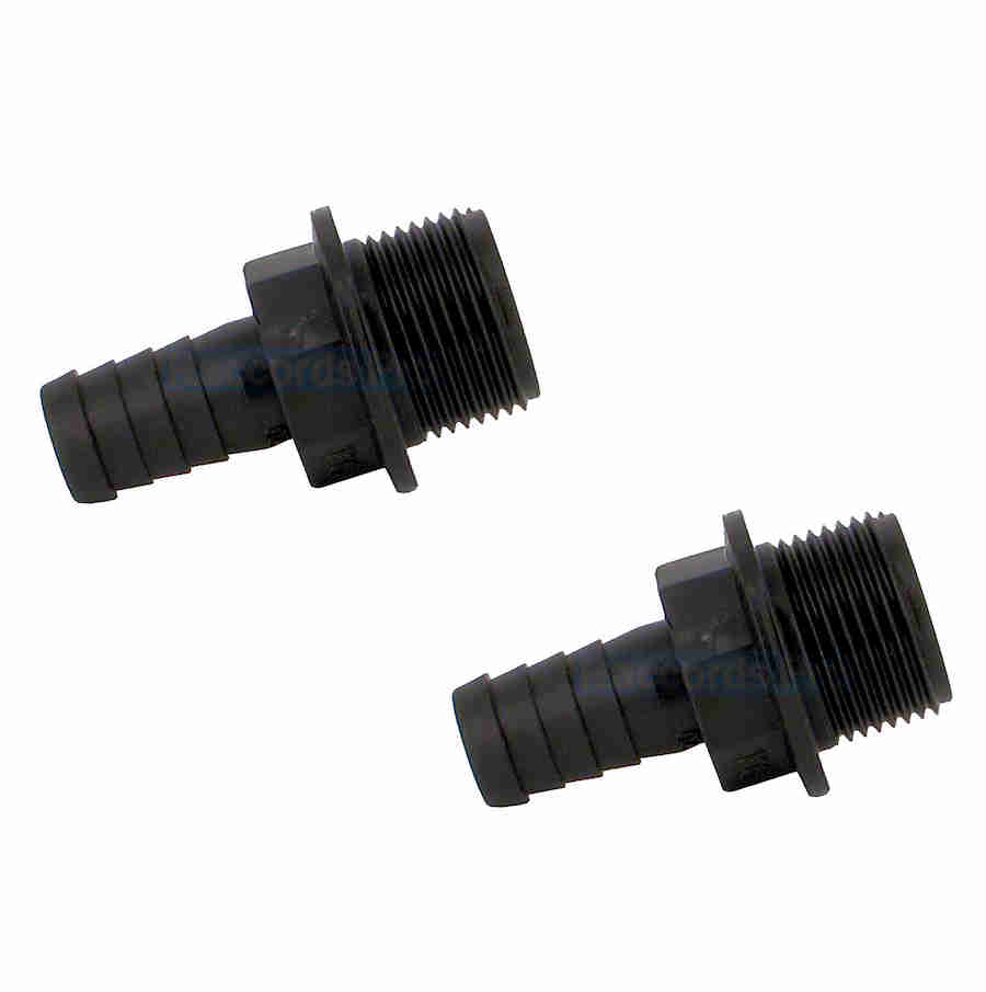 LOT de 2 - Raccord cannelé mâle 1" droit sortie Ø 22 mm pour pompe 1 LOT DE 2 - Raccord cannelé mâle 1" droit sortie Ø 22 mm pour pompe